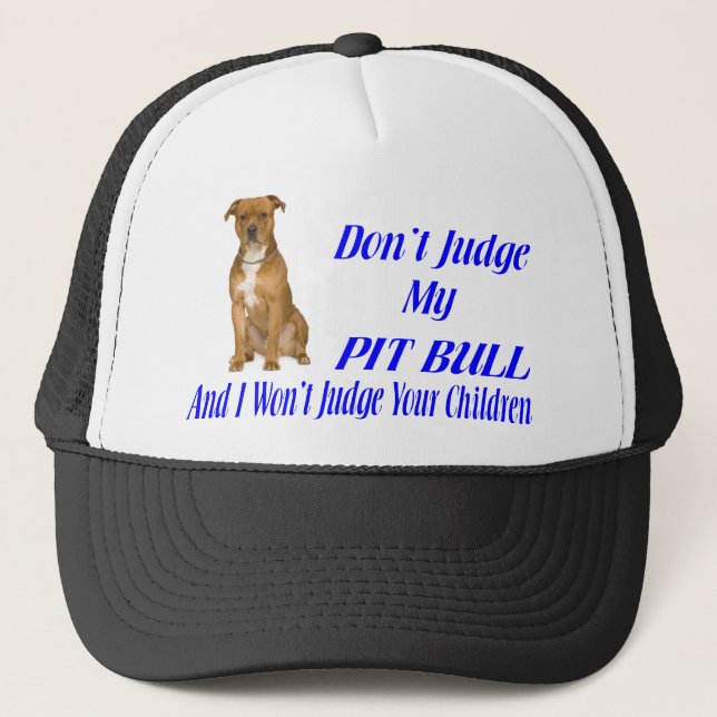 PITBULL JUDGEMENT TRUCKER HAT (Front)