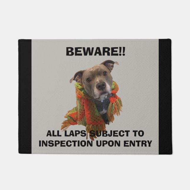 Pitbull Lap Inspector Doormat (Front)