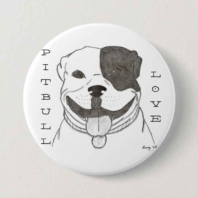 Pitbull Love Button (Front)