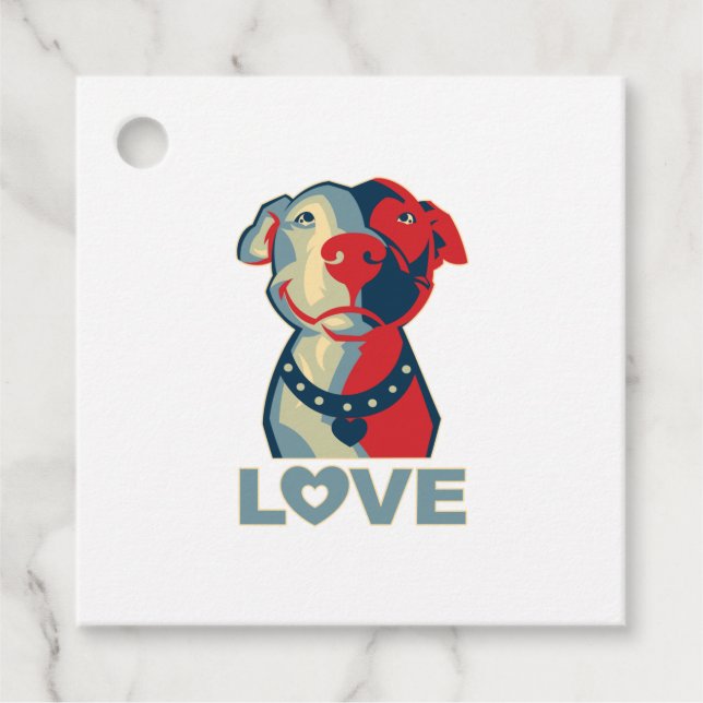 Pitbull - LOVE Favour Tags (Front)