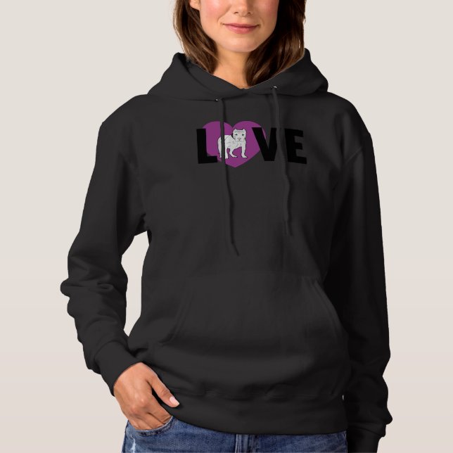 Pitbull  Love Fitted Hoodie (Front)