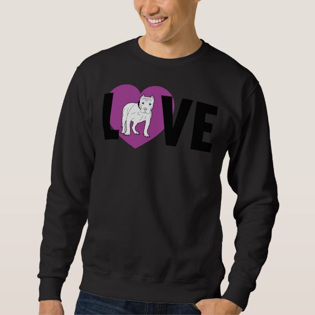 Pitbull  Love Fitted Sweatshirt (Front)