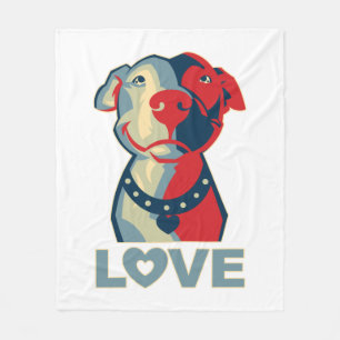 Pitbull - LOVE Fleece Blanket