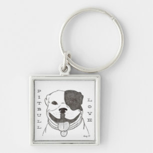 Pitbull Love Keychain