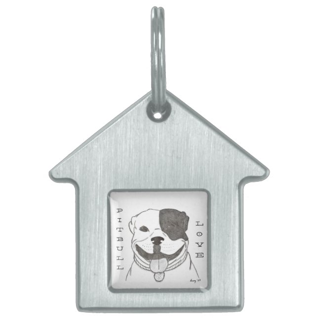 Pitbull Love Pet Tag (Front)