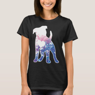 Pitbull Love Purple Lavender Print T-Shirt