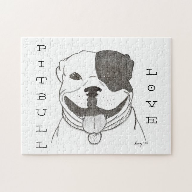 Pitbull Love Puzzle (Horizontal)