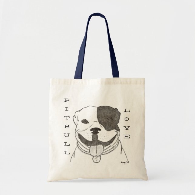 Pitbull Love Tote Bag (Front)