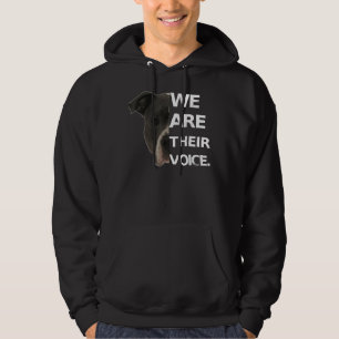 Pitbull Love We Are Their Voice Dog Lovers Hoodie