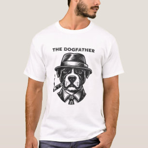 Pitbull Lover Gift DogFather Dog Papa Dad T-Shirt
