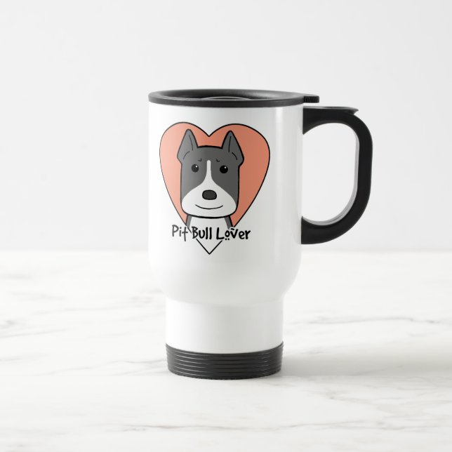 Pitbull Lover Travel Mug (Right)