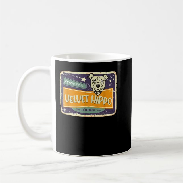 Pitbull Lover Velvet Hippo Pittie Party Dog Mum Gi Coffee Mug (Left)