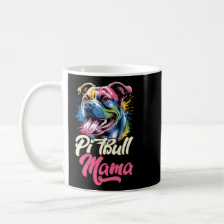 Pitbull Mama Colourful Pittie Mum Mothers Day Dog Coffee Mug