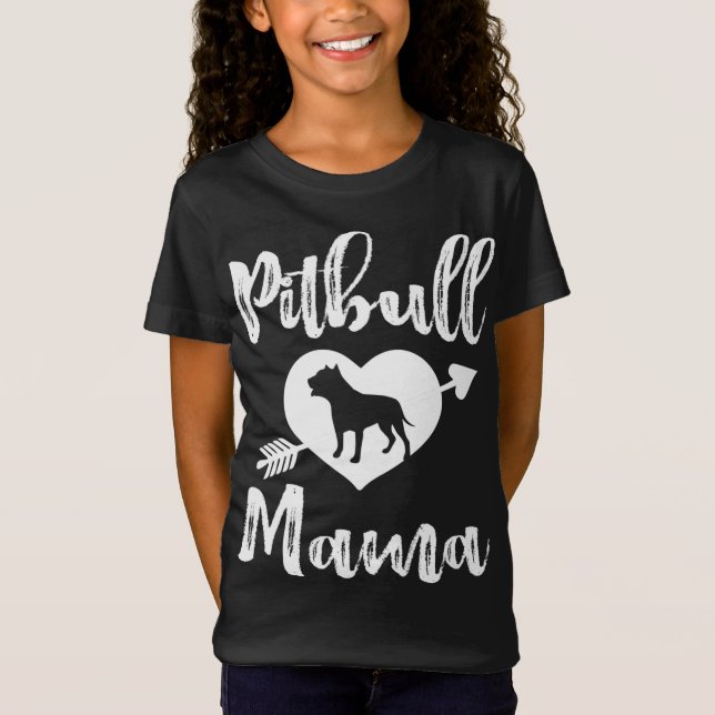 Pitbull Mama Proud Pitbull Mum T-Shirt (Front)
