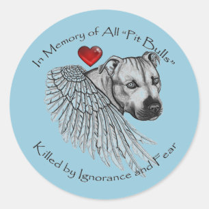 Pitbull Memorial Classic Round Sticker