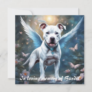Pitbull Memorial Poem White Wings Add Name Gift Card
