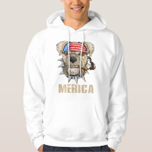Pitbull Merica Patriotic Dog Lovers US Flag 4th of Hoodie