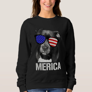Pitbull Merica  Patriotic Dog Pit Bull Patriot Sweatshirt