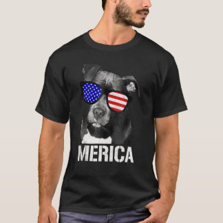 Pitbull Merica  Patriotic Dog Pit Bull Patriot T-Shirt
