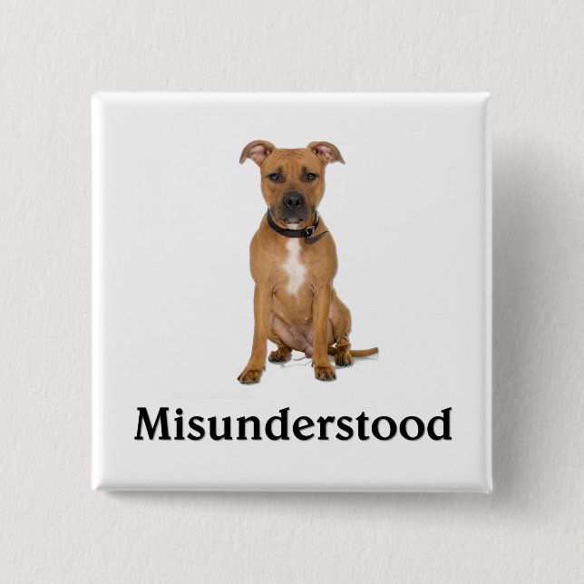 Pitbull - Misunderstood 15 Cm Square Badge (Front)