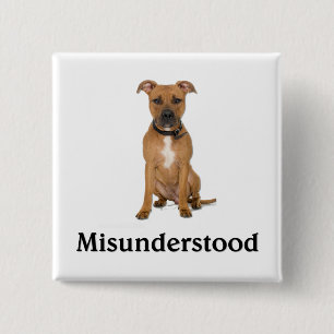 Pitbull - Misunderstood 15 Cm Square Badge