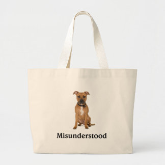 Pitbull - Misunderstood Large Tote Bag