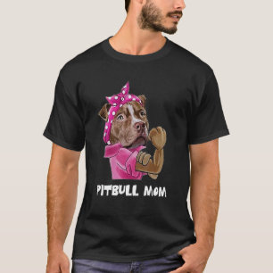 Pitbull Mom Ladies Dogs Tee
