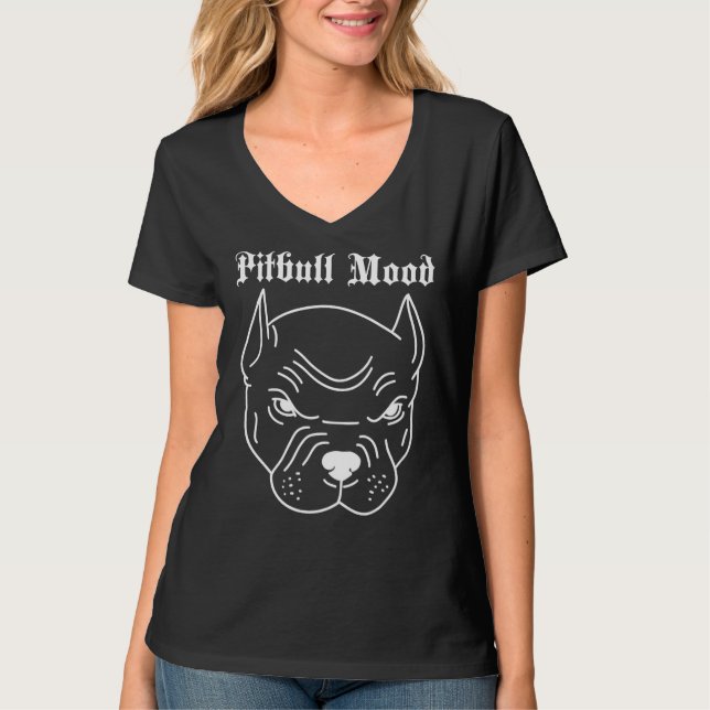 Pitbull Mood Rage T-Shirt (Front)