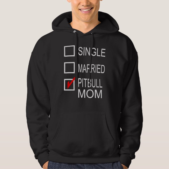 Pitbull Mum Design 83 Hoodie (Front)
