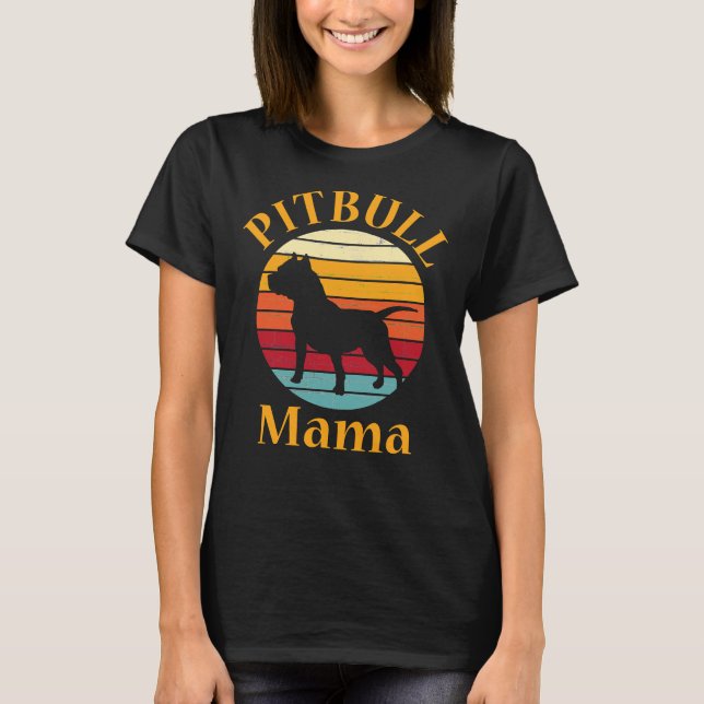 Pitbull Mum  Pit Bull Mama Pittie Pitty Cute Dog L T-Shirt (Front)