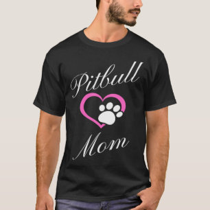 Pitbull Mum Pitbull Paw Inside Heart Women s Pit T-Shirt