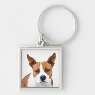 Pitbull Mum Puppy Dog Rescue Adopt Pit Bull Dad Key Ring