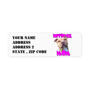 Pitbull Mum Return Address Labels