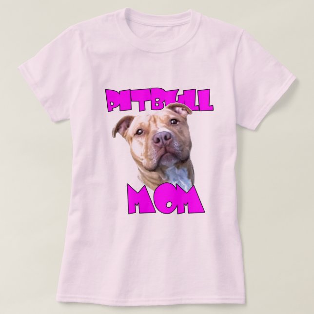 Pitbull Mum T-Shirt (Design Front)