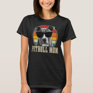 Pitbull Mum Vintage Funny Pitbull Dog T-Shirt