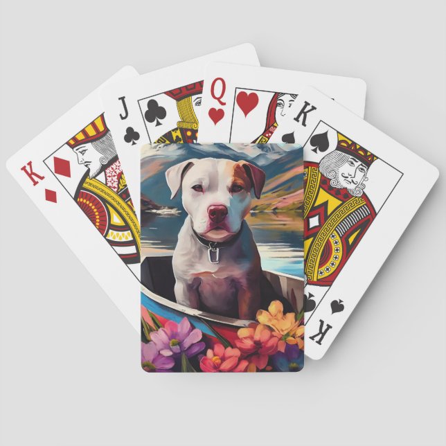 Pitbull on a Paddle: A Scenic Adventure Playing Cards (Back)
