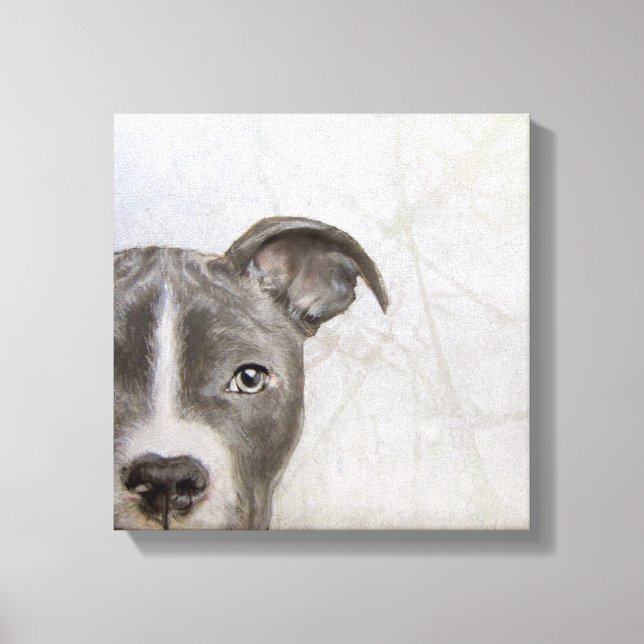pitbull original painting by Miart print (Front)