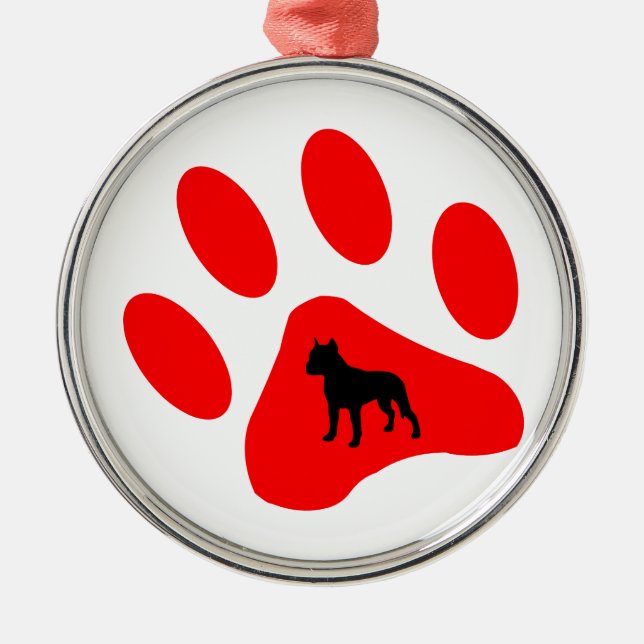 PITBULL ORNAMENT DOG PAW (Front)