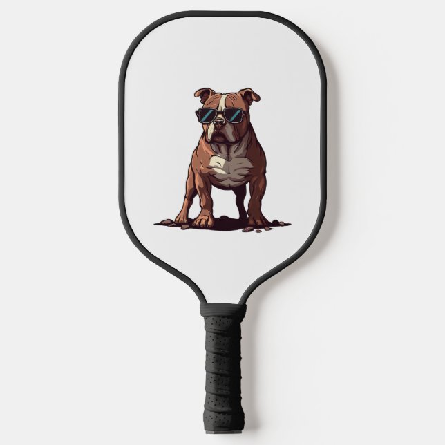 Pitbull Owner Gifts Pickleball Paddle (Front)