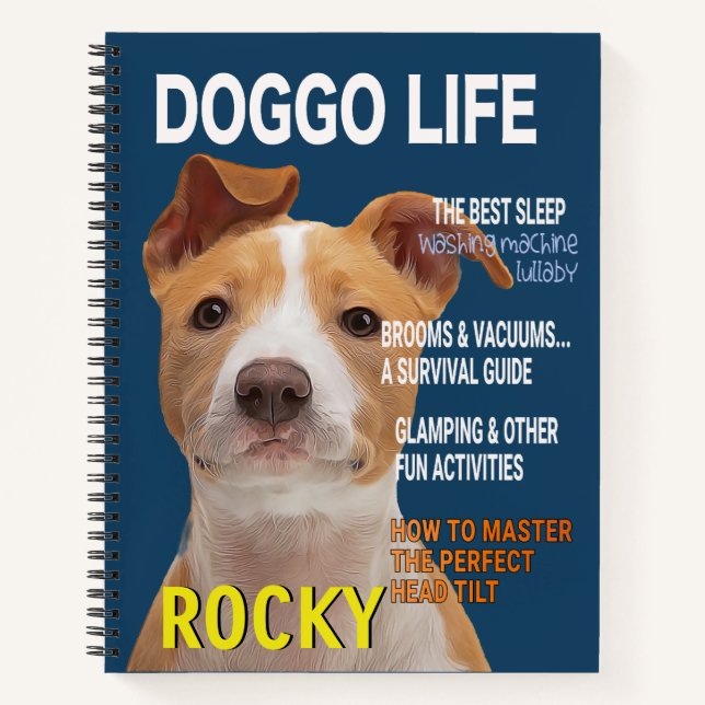 Pitbull Parody Magazine Cover  Notebook (Front)