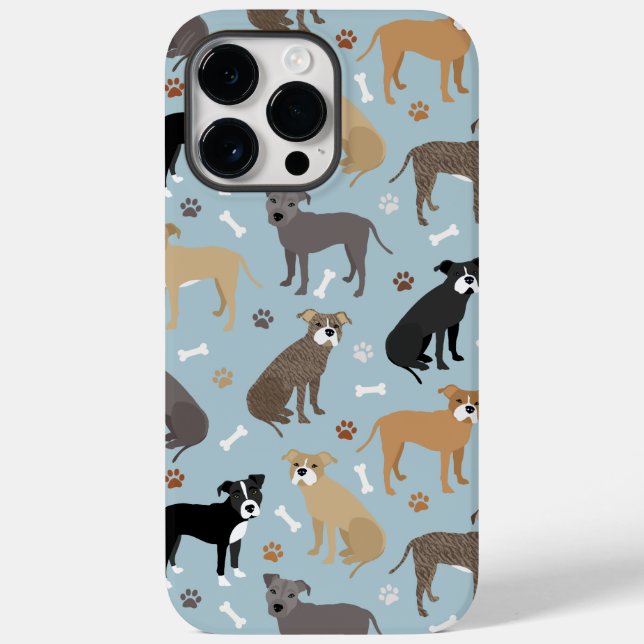 Pitbull Paws and Bones Case-Mate iPhone Case (Back)