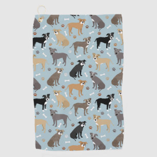 Pitbull Paws and Bones Golf Towel