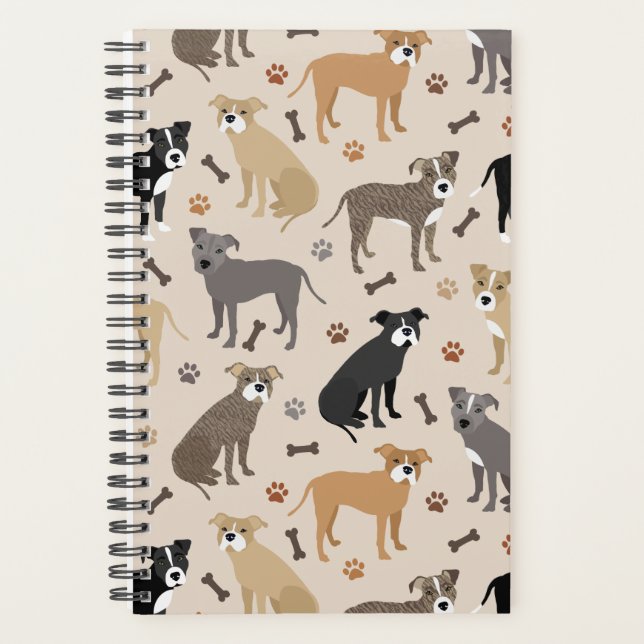 Pitbull Paws and Bones Planner (Front)