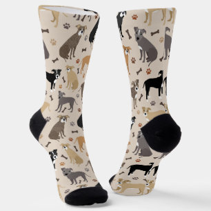 Pitbull Paws and Bones Socks