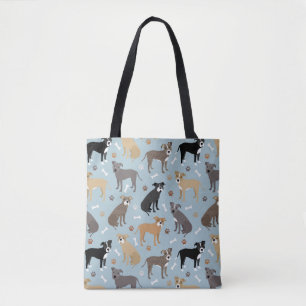 Pitbull Paws and Bones Tote Bag