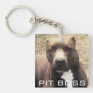 Pitbull Pet Photo Customised Acrylic Keychain