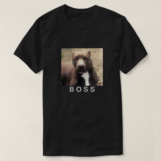 Pitbull Pet Photo Customised Men's T-Shirt (Design Front)
