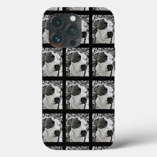 Pitbull phone case dog black and white pit bull 