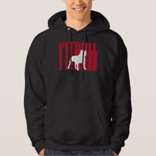 Pitbull Pit Bull Dog Red Stylised Transparent Grap Hoodie