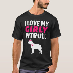 Pitbull Pit Girly Bull Pet Girl Dog Gender Reveal T-Shirt